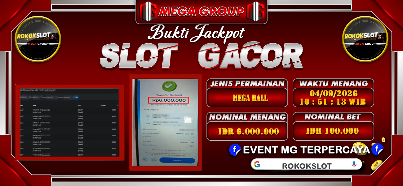 Bukti JP situs Rokokslot hari Jumat, 04 September 2026