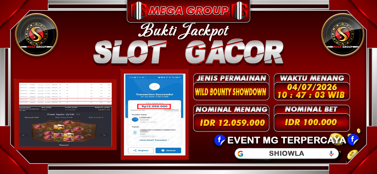 Bukti JP situs Shiowla hari Sabtu, 04 Juli 2026