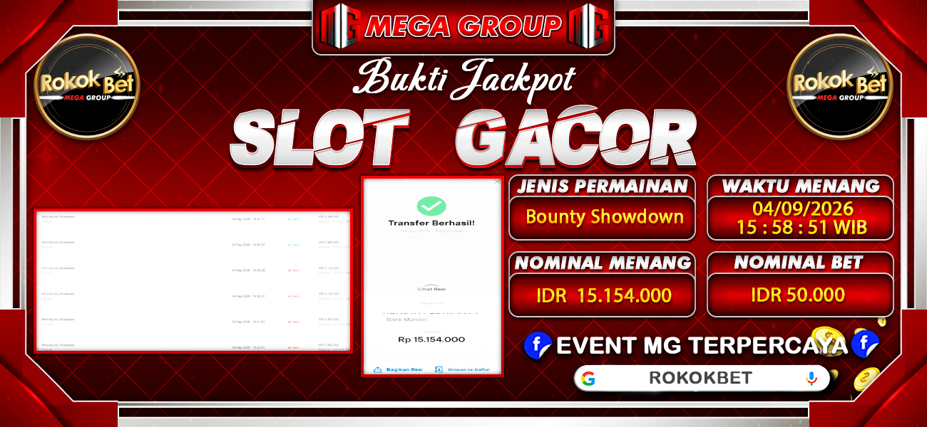 Bukti JP situs Rokokbet hari Jumat, 04 September 2026