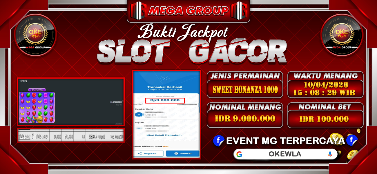 Bukti JP situs Okewla hari Jumat, 10 April 2026